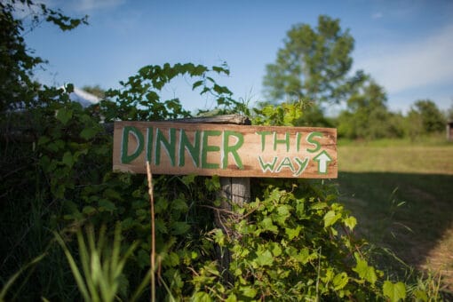 dinner this way scaled Farm Dinner — Sunday August 14th (1 Seat)